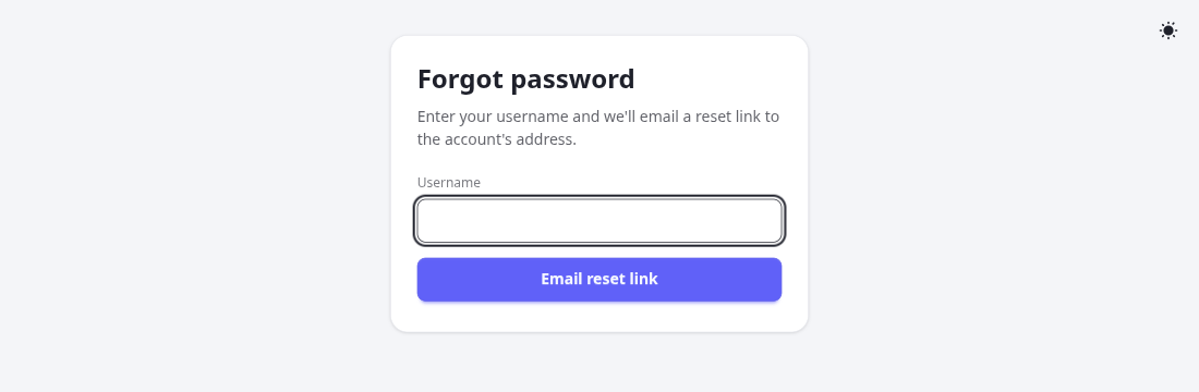 Forgot-password request form