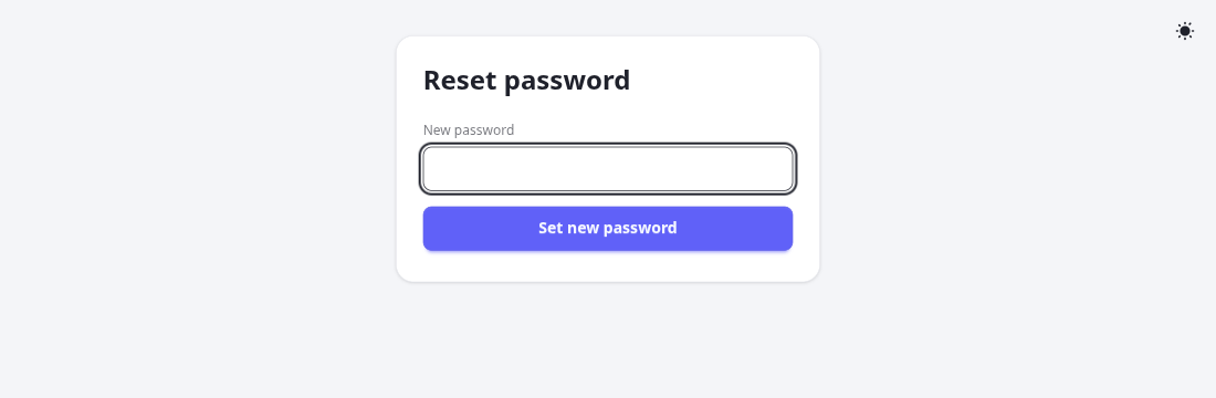Set a new password