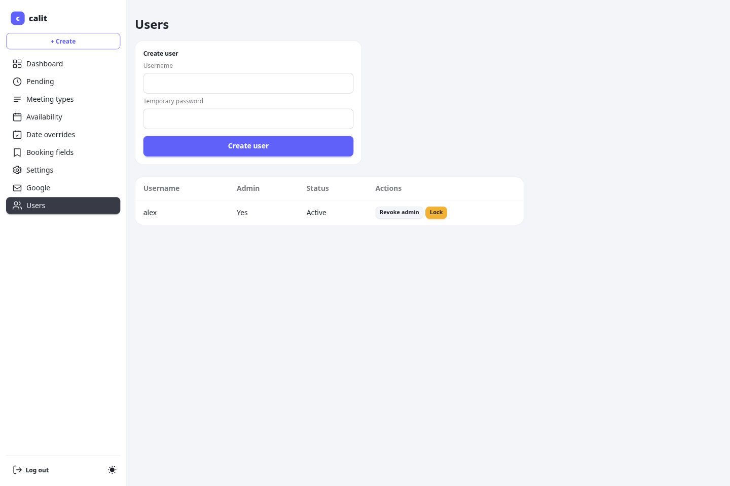 Users & admin console